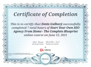 certifikát SEO agency udemy-1